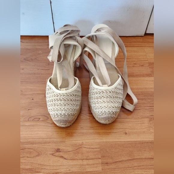 Ralph Lauren collection Espadrille tie around Wedge size 9B - Picture 6 of 6